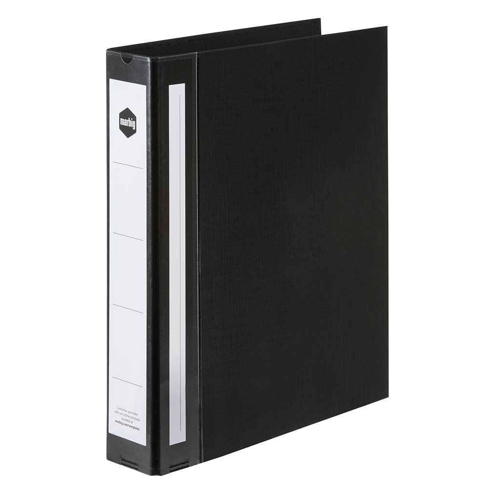 Image for MARBIG ENVIRO WIDE CAPACITY RING BINDER PE 2D 38MM A4 BLACK from Surry Office National
