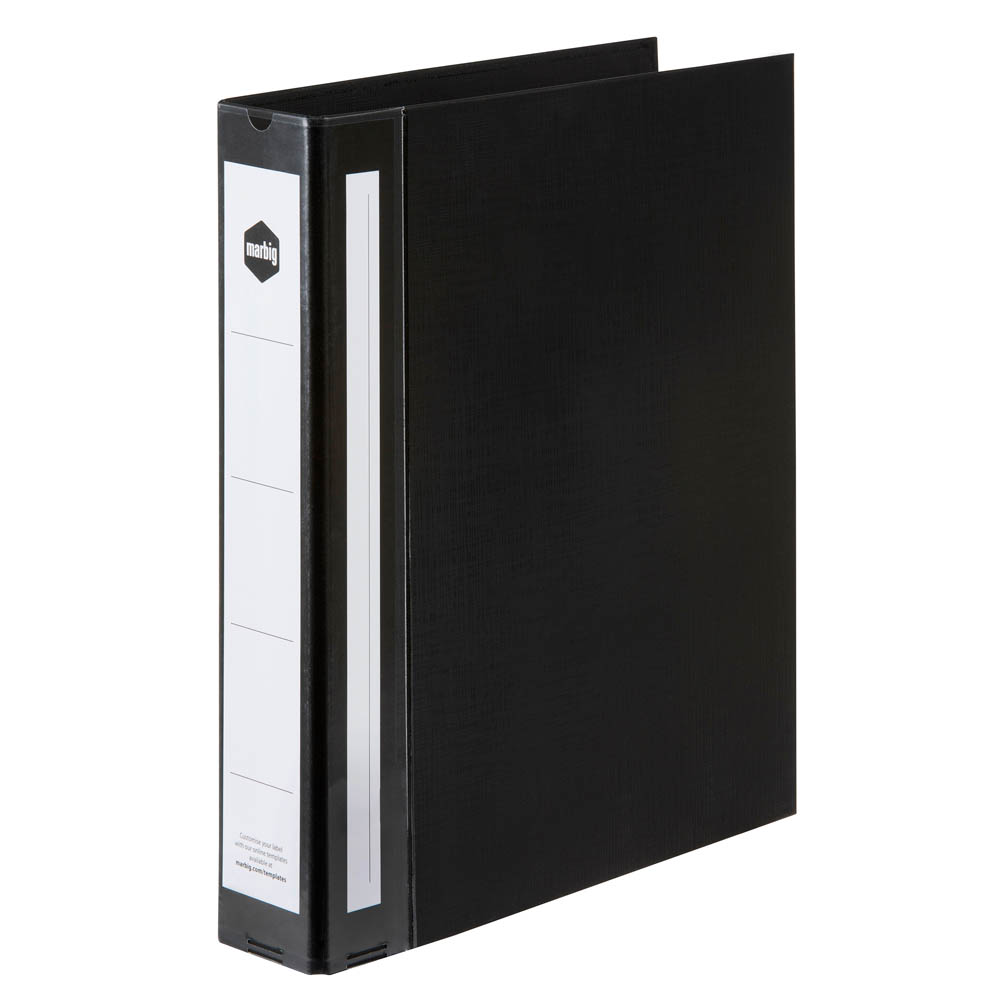 Image for MARBIG ENVIRO WIDE CAPACITY RING BINDER PE 3D 38MM A4 BLACK from Surry Office National