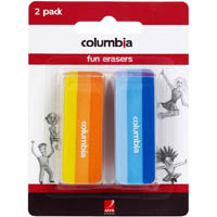 columbia fun erasers pack 2
