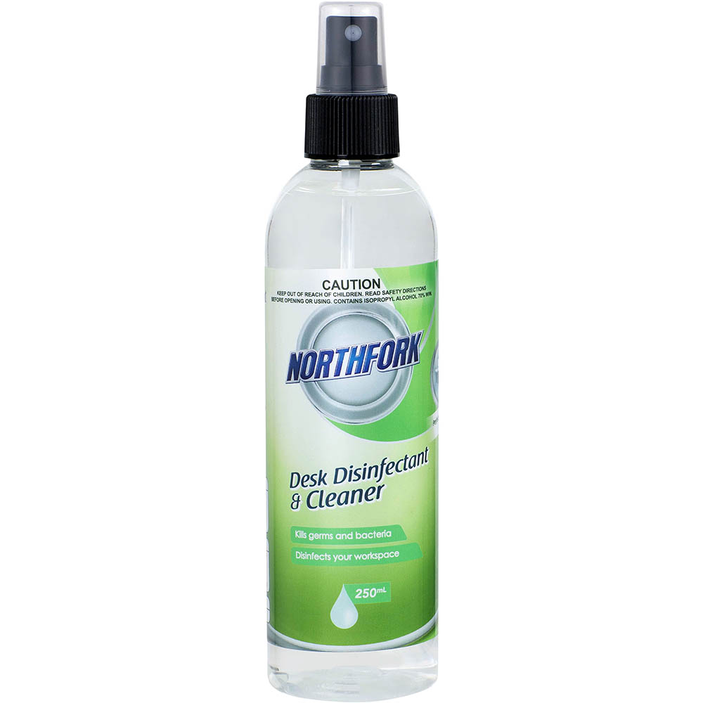 Image for NORTHFORK DESK CLEANER AND DISINFECTANT SPRAY 250ML from Office National Whyalla