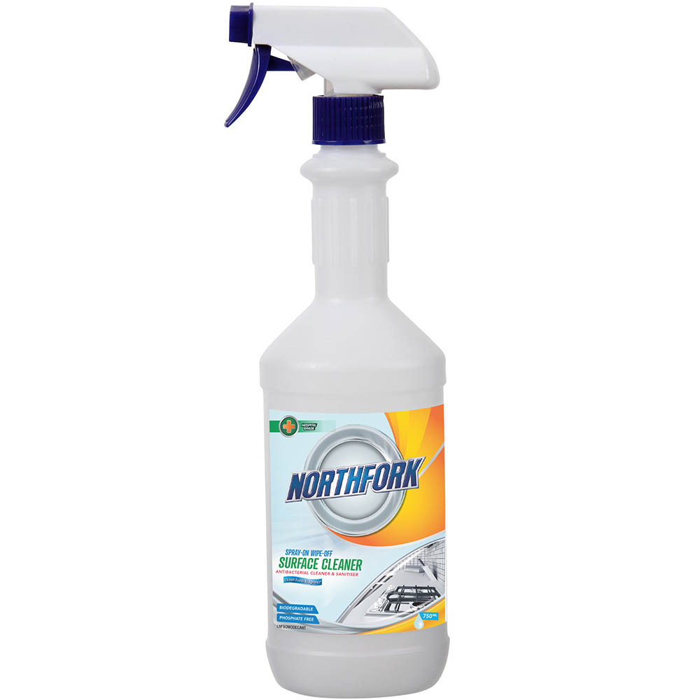 Image for NORTHFORK EMPTY DECANTING BOTTLE SURFACE SPRAY DISINFECTANT HOSPITAL GRADE SPRAY ON WIPE OFF 750ML from Discount Office National