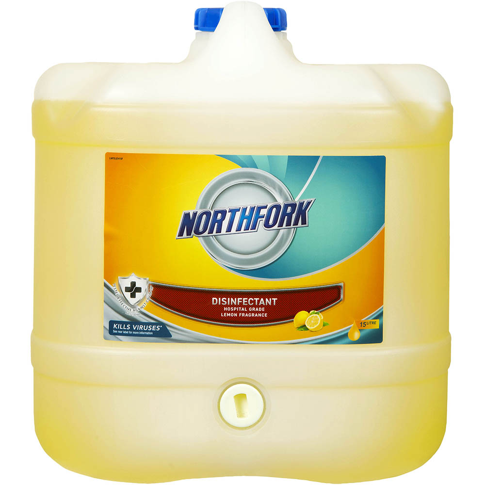 Image for NORTHFORK HOSPITAL GRADE DISINFECTANT LEMON 15 LITRE from Our Town & Country Office National