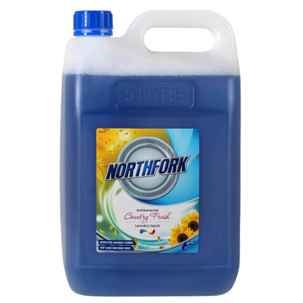 Image for NORTHFORK LAUNDRY LIQUID ANTIBACTERIAL 5 LITRE BLUE from PaperChase Office National