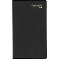cumberland 63pbk slim pocket diary verticle week to view a6 black