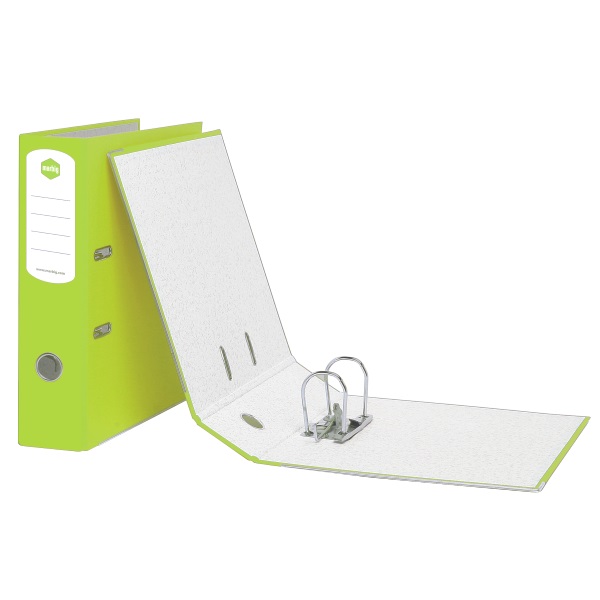 Image for MARBIG SUMMER COLOURS LEVER ARCH FILE A4 LIME from Express Office National