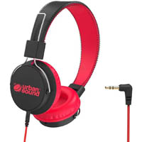 verbatim urban sound kids headphones black/red