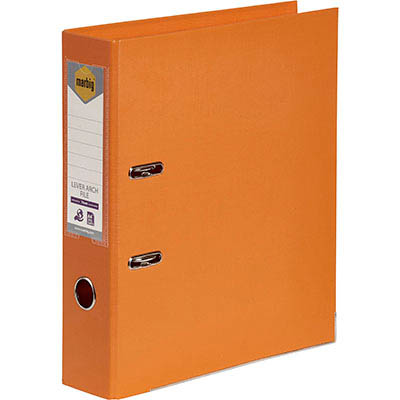 Image for MARBIG LINEN LEVER ARCH FILE PE 75MM A4 ORANGE from SBA Office National - Darwin