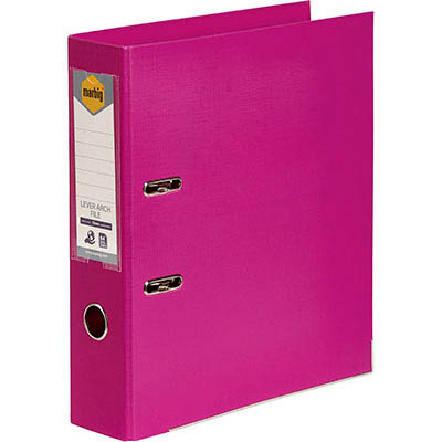 Image for MARBIG LINEN LEVER ARCH FILE PE 75MM A4 PINK from Discount Office National