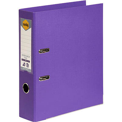 Image for MARBIG LINEN LEVER ARCH FILE PE 75MM A4 PURPLE from Surry Office National