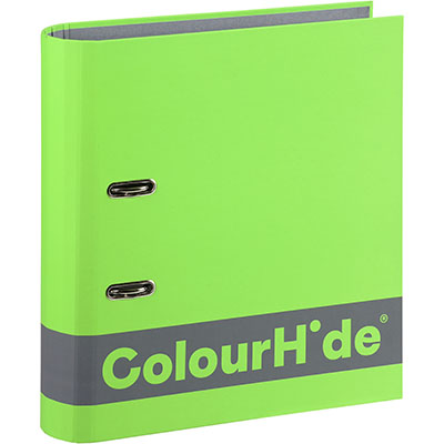 Image for COLOURHIDE SILKY TOUCH LEVER ARCH FILE 70MM A4 LIME from Mackay Business Machines (MBM) Office National