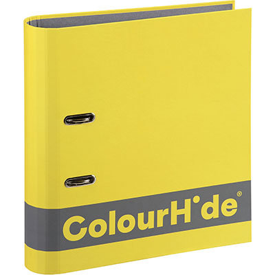 Image for COLOURHIDE SILKY TOUCH LEVER ARCH FILE 70MM A4 YELLOW from Discount Office National