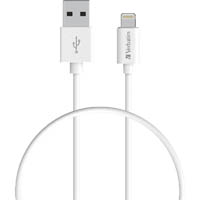 verbatim charge and sync cable lightning to usb-a 500mm white