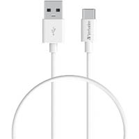 verbatim charge and sync cable usb-a to usb-c 500mm white