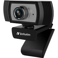 verbatim full hd webcam 1080p black/silver