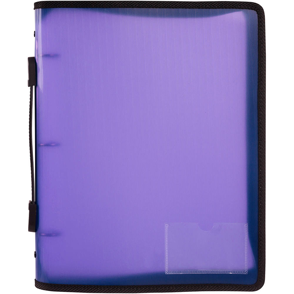 Image for MARBIG ZIPPER RING BINDER WITH HANDLE 3R 25MM A4 PURPLE from Emerald Office Supplies Office National