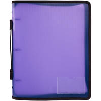 marbig zipper ring binder with handle 3r 25mm a4 purple