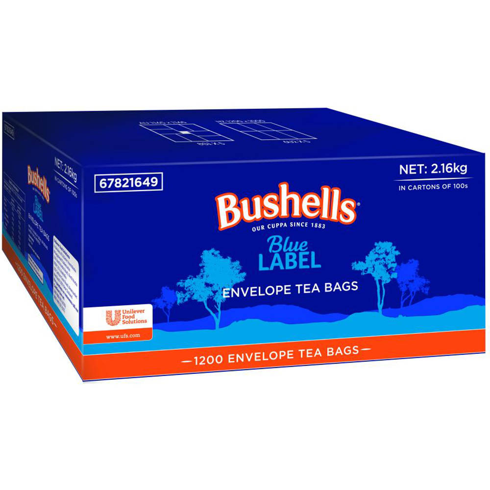 Image for BUSHELLS BLUE LABEL ENVELOPE TEA BAGS CARTON 1200 from Office National Barossa