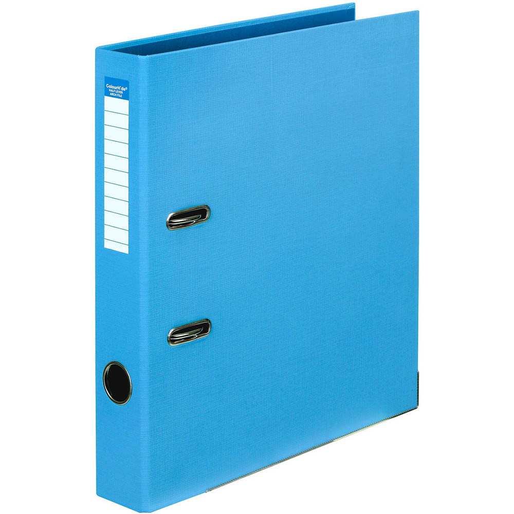 Image for COLOURHIDE HALF LEVER ARCH FILE PE 50MM A4 CLASSIC BLUE from Office National Balcatta