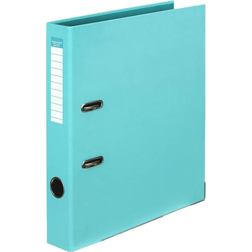 Image for COLOURHIDE HALF LEVER ARCH FILE PE 50MM A4 AQUA from Discount Office National