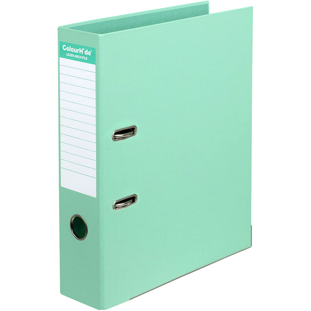 Image for COLOURHIDE LEVER ARCH FILE PE A4 BISCAY GREEN from OFFICE NATIONAL CANNING VALE