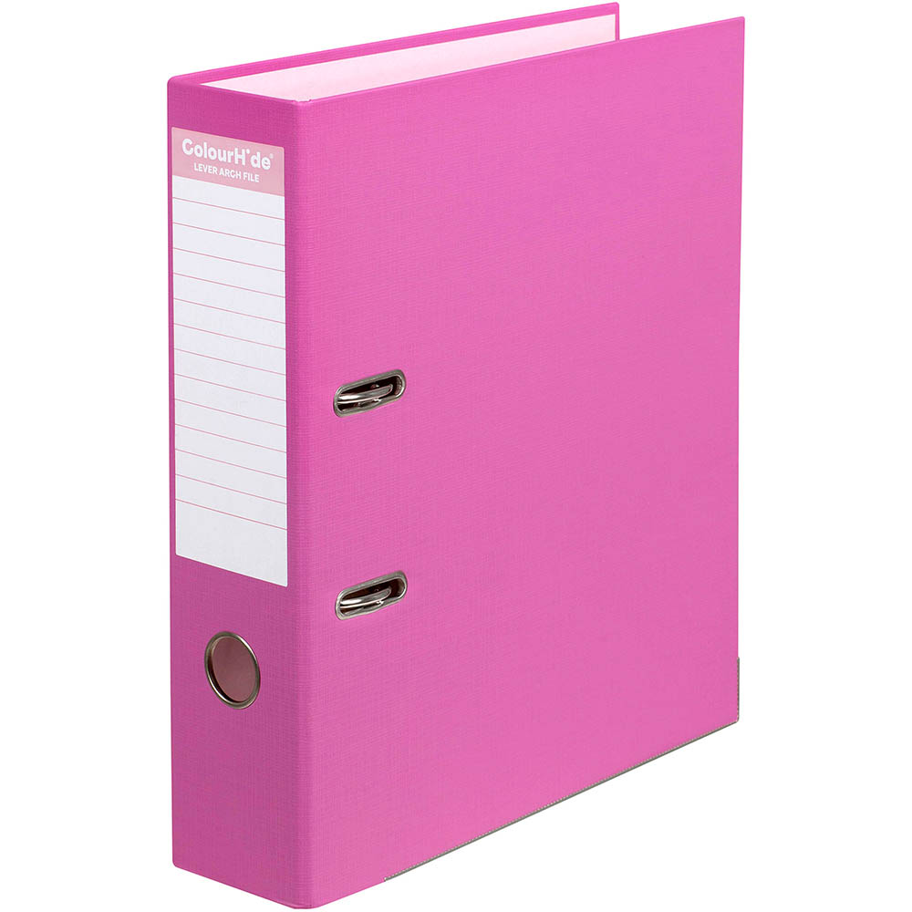 Image for COLOURHIDE LEVER ARCH FILE PE A4 CASSIS PINK from Discount Office National