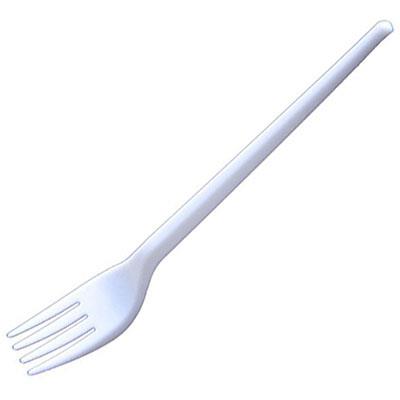 Image for WRITER BREAKROOM DISPOSABLE PLASTIC FORKS WHITE PACK 100 from Discount Office National