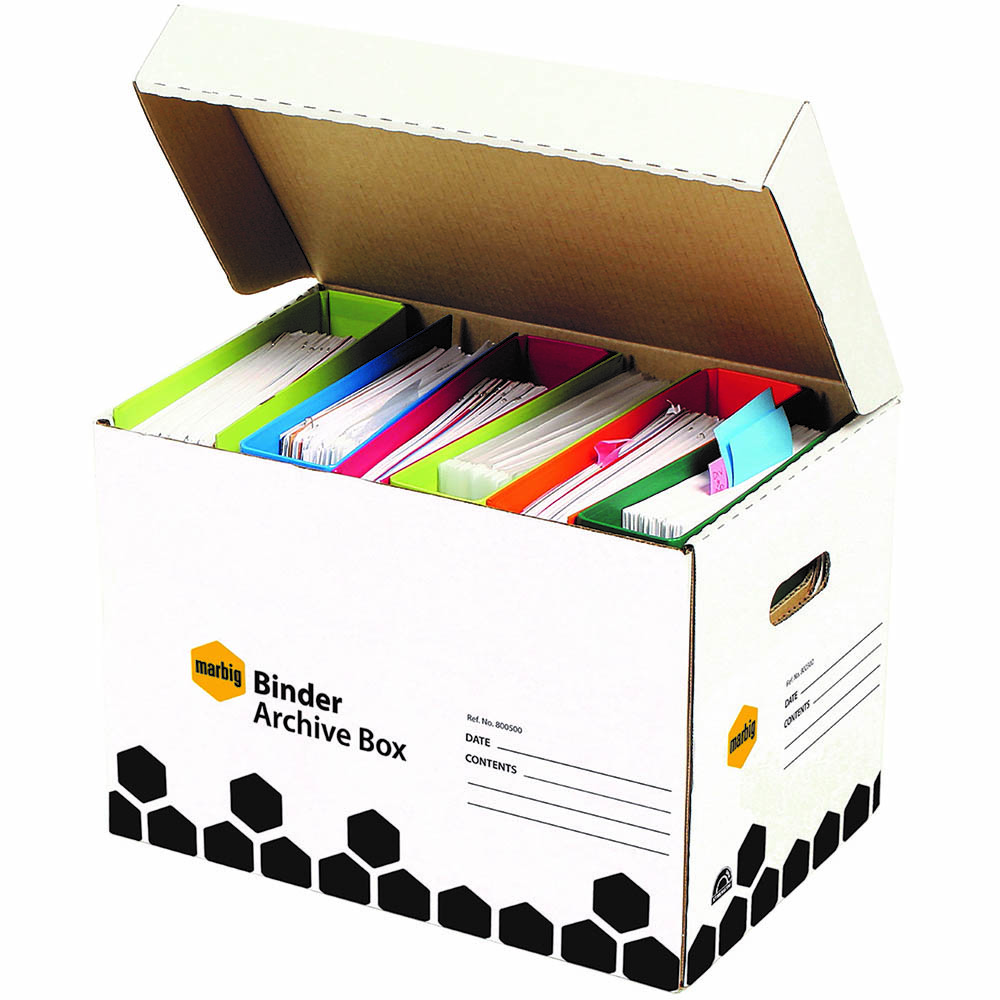 Image for MARBIG ARCHIVE BINDER BOX 345 X 480 X 330MM from Aztec Office National
