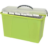 crystalfile carry case clear lid / lime base