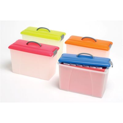 Image for CRYSTALFILE CARRY CASE BLUE LID/CLEAR BASE from Copylink Office National