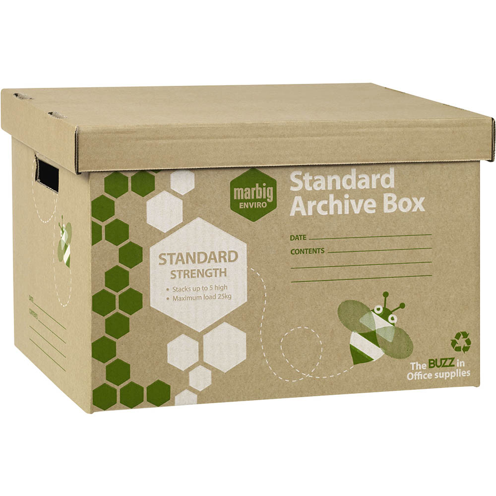 Image for MARBIG ENVIRO ARCHIVE BOX 420 X 315 X 260MM PACK 10 from Office National Sydney Stationery