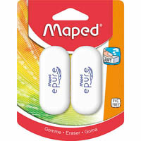 maped epure eraser white pack 2