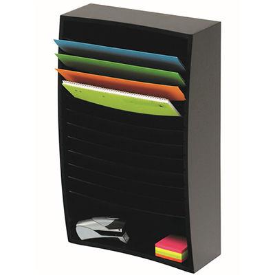 Image for MARBIG DESKTOP ORGANISERS WOODEN ANGLED 12 TIER A4 BLACK from PaperChase Office National