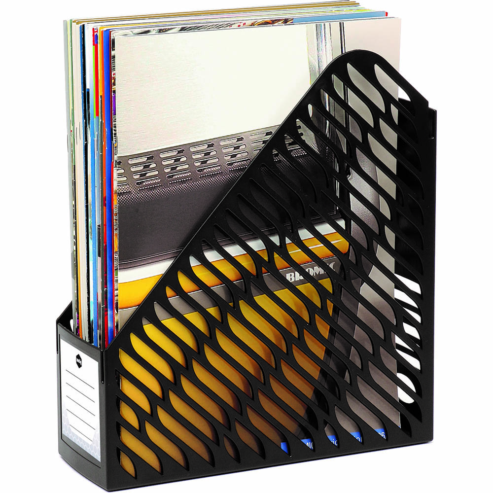 Image for MARBIG MAGAZINE RACK BLACK PACK 2 from Office National Hobart