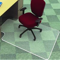 marbig economat chairmat pvc keyhole low pile carpet 1140 x 1340mm