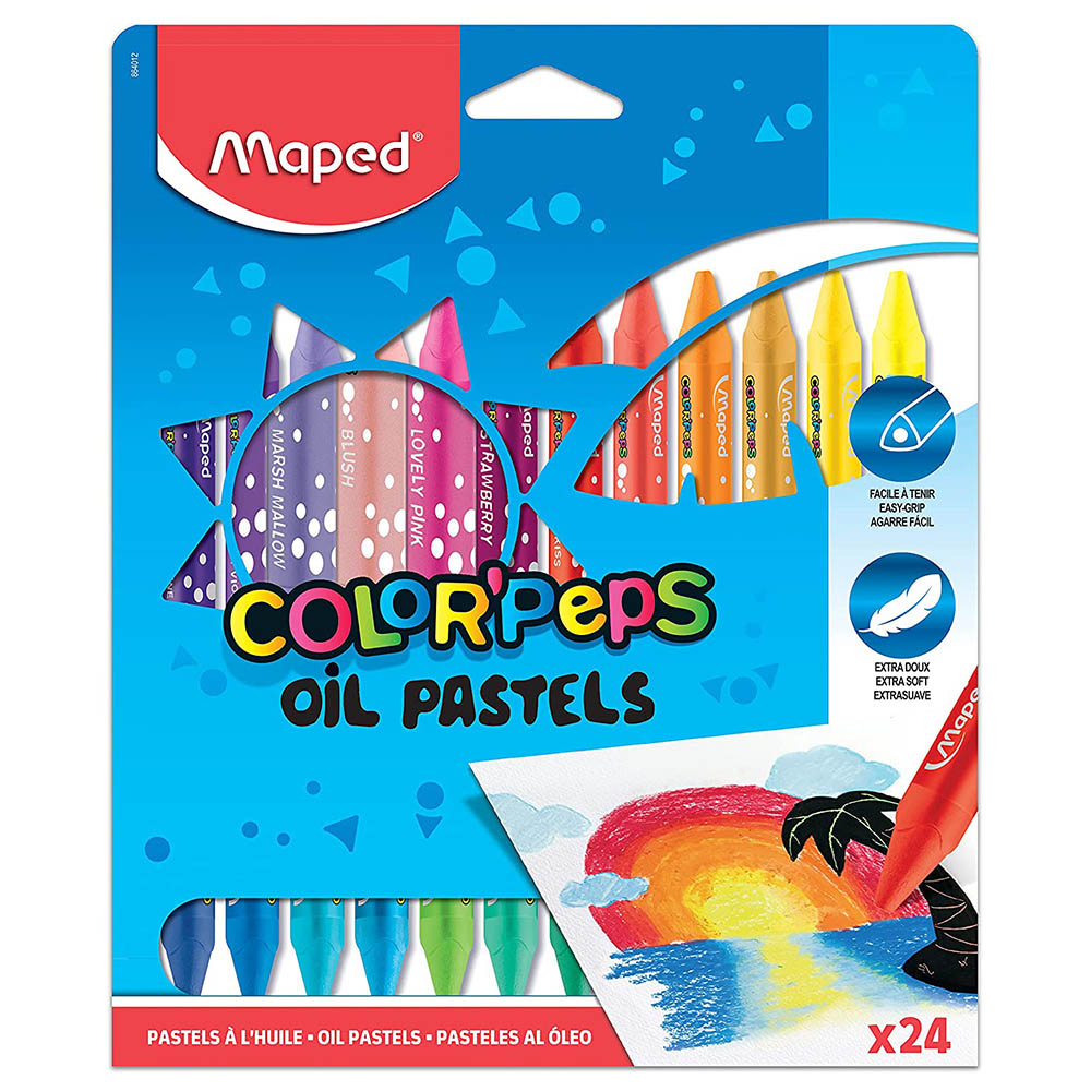 Image for MAPED COLOR PEPS OIL PASTEL ASSORTED PACK 24 from Office National Hobart