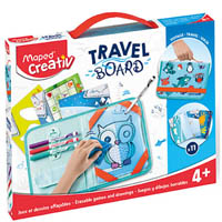 maped creativ travel board erasable games and drawings