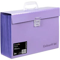 colourhide expanding carry file pp a4 purple
