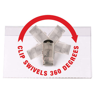 Image for REXEL ID CONVENTION CARD HOLDERS SWIVEL CLIP PACK 50 from Everyday & Simply Office National
