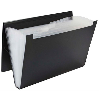 Image for MARBIG EXPANDING FILE PP 12 POCKET FOOLSCAP BLACK from Office National Barossa