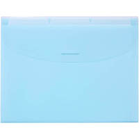 marbig expanding wallet with 3 tabs pastel blue