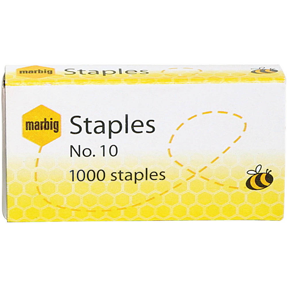 Image for MARBIG STAPLES SIZE 10 BOX 1000 from Ezi Office National Tweed