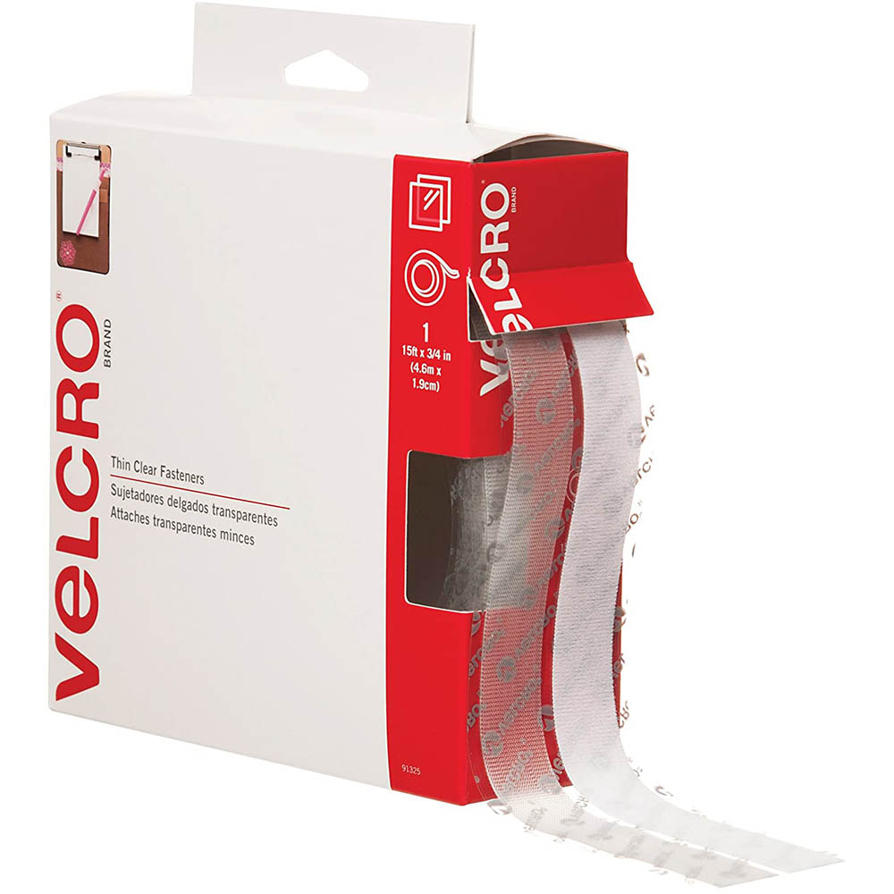 Image for VELCRO BRAND® FASTENER TAPE 19MM X 4.5M CLEAR from Aztec Office National Melbourne