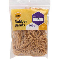 marbig rubber bands size 14 100g