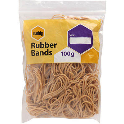 Image for MARBIG RUBBER BANDS SIZE 16 100G from BACK 2 BASICS & HOWARD WILLIAM OFFICE NATIONAL