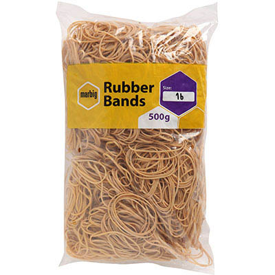 Image for MARBIG RUBBER BANDS SIZE 16 500G from BACK 2 BASICS & HOWARD WILLIAM OFFICE NATIONAL