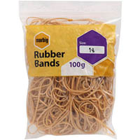 marbig rubber bands size 18 100g