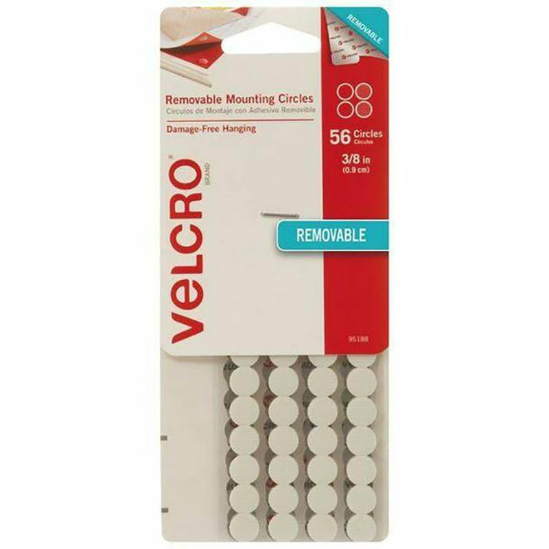 Image for VELCRO BRAND® REMOVABLE MOUNTING CIRCLES 9MM WHITE PACK 56 from Discount Office National