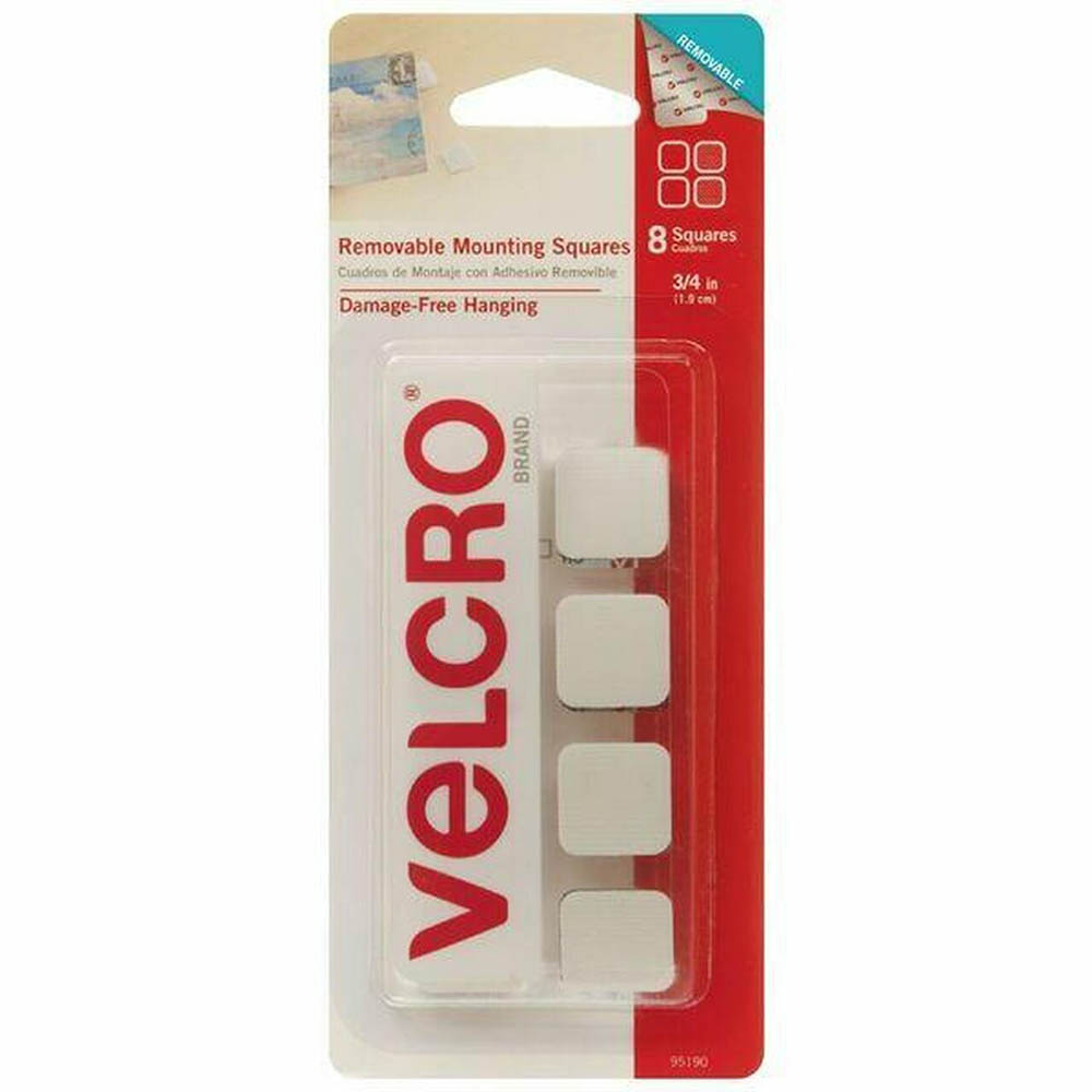 Image for VELCRO BRAND® REMOVABLE MOUNTING SQUARES 19MM WHITE PACK 8 from Surry Office National