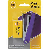 marbig mini stapler no.10 assorted