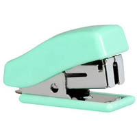 marbig mini stapler with staples pastel green